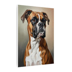 Boxer Wall Art Canvas Print, Regal Oil Portrait for Boxer Lovers, Dog Owner Gift, Pet Mom Dad Present, Stretched Canvas Home Decor
