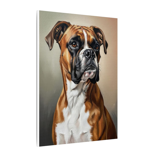 Boxer Wall Art Canvas Print, Regal Oil Portrait for Boxer Lovers, Dog Owner Gift, Pet Mom Dad Present, Stretched Canvas Home Decor