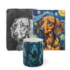 Dachshund Home Set — 3 Art Styles | Canvas + Blanket + Mug