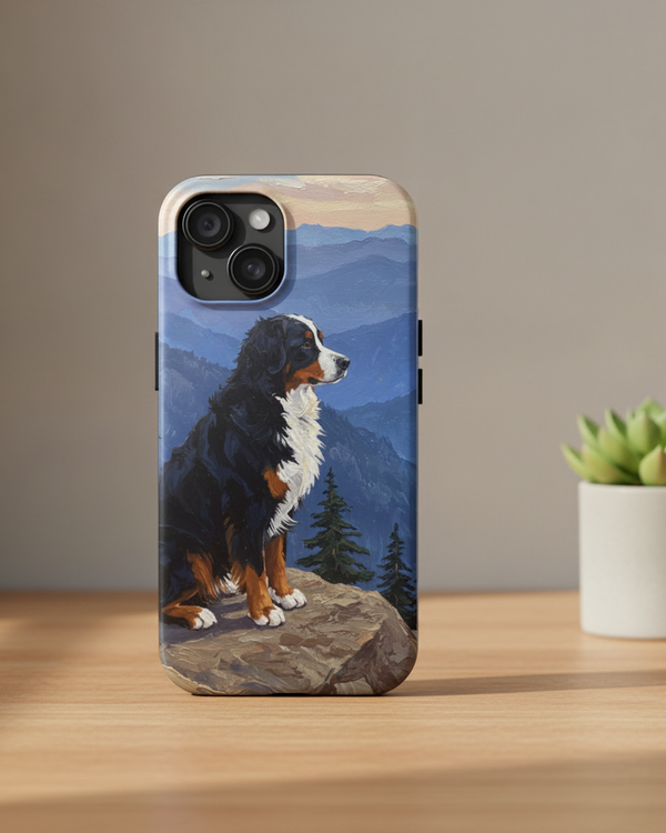 Acrylic Bernese Mountain Dog - Mountain Overlook | Tough Phone Case