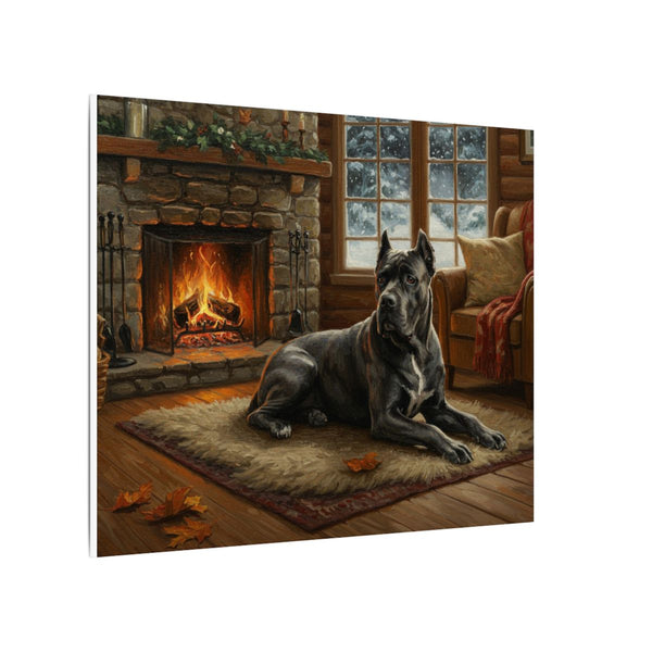 Cane Corso Acrylic Painting Canvas Wall Art | Dog Lover Gift | Stretched Canvas Print | Pet Portrait Decor