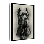 Cane Corso Charcoal Portrait Canvas Print, Dog Wall Art, Pet Memorial Gift, Dog Lover Decor, Black & White Dog Mom Gift