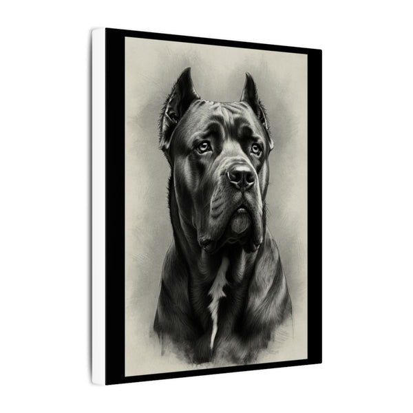 Cane Corso Charcoal Portrait Canvas Print, Dog Wall Art, Pet Memorial Gift, Dog Lover Decor, Black & White Dog Mom Gift