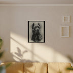 Cane Corso Charcoal canvas print by Tritan, sofa wall