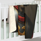 Cane Corso Medieval Knight Portrait Regal Throw Blanket | Premium Dog Prints | Tritan