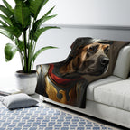 Cane Corso Medieval Knight Portrait Regal Throw Blanket | Premium Dog Prints | Tritan