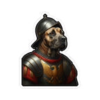 Cane Corso Medieval Knight vinyl sticker by Tritan, front
