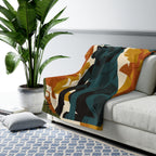 Cane Corso Retro Autumn cozy gift set: sherpa fleece blanket, cork-back coaster, and vinyl sticker