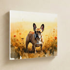 French Bulldog Watercolor canvas print by Tritan, angled view