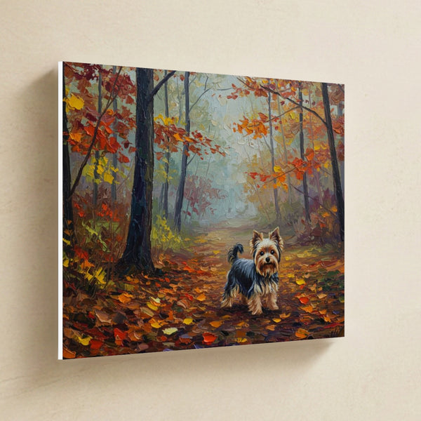 Yorkshire Terrier Acrylic Canvas Wall Art, Colorful Dog Art, Yorkshire Terrier Lover Gift, Stretched Canvas