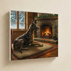 Great Dane Acrylic canvas print by Tritan, angled view