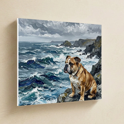 Gallery-wrapped canvas side profile showing the 0.75 inch depth