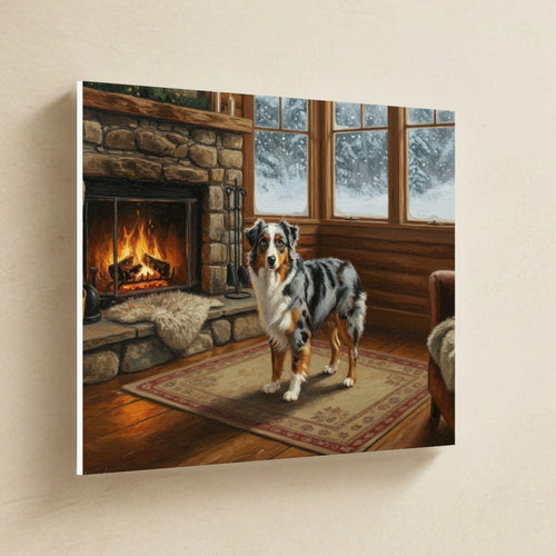 Gallery-wrapped canvas side profile showing the 0.75 inch depth