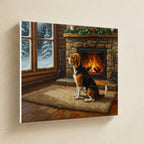 Beagle Acrylic canvas print by Tritan, angled view