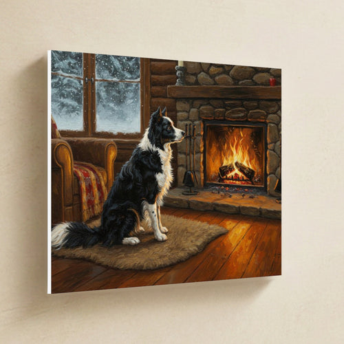 Gallery-wrapped canvas side profile showing the 0.75 inch depth