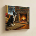Boston Terrier Acrylic canvas print by Tritan, angled view