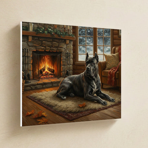 Gallery-wrapped canvas side profile showing the 0.75 inch depth