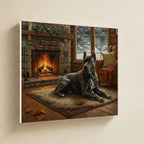 Cane Corso Acrylic canvas print by Tritan, angled view, second