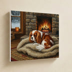 Cavalier King Charles Spaniel Acrylic canvas print by Tritan, angled view