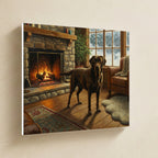 Labrador Retriever Acrylic canvas print by Tritan, angled view