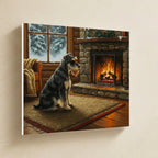 Miniature Schnauzer Acrylic canvas print by Tritan, angled view