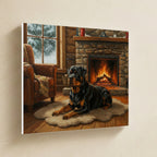 Rottweiler Acrylic canvas print by Tritan, angled view