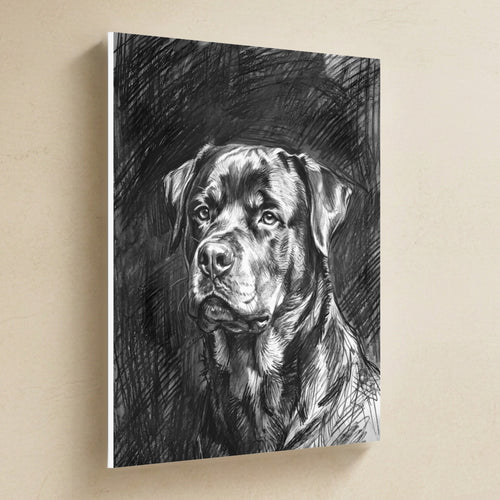 Gallery-wrapped canvas side profile showing the 0.75 inch depth