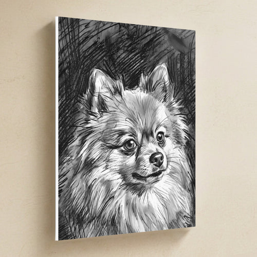 Gallery-wrapped canvas side profile showing the 0.75 inch depth
