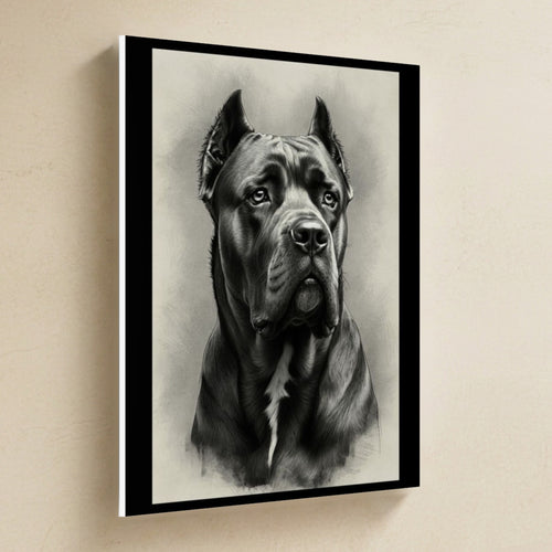 Gallery-wrapped canvas side profile showing the 0.75 inch depth