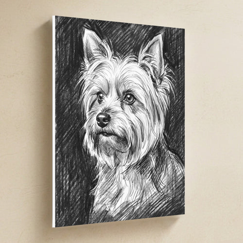 Gallery-wrapped canvas side profile showing the 0.75 inch depth