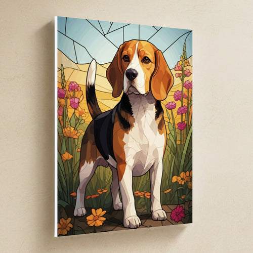 Gallery-wrapped canvas side profile showing the 0.75 inch depth