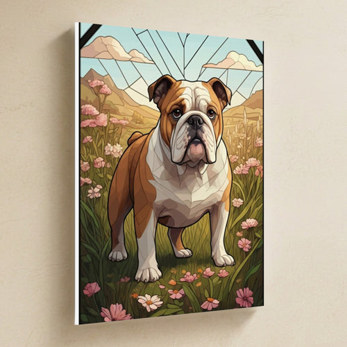 Gallery-wrapped canvas side profile showing the 0.75 inch depth