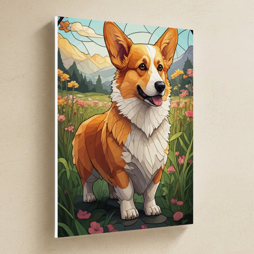 Gallery-wrapped canvas side profile showing the 0.75 inch depth