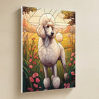 Poodle Stained Glass canvas print by Tritan, angled view