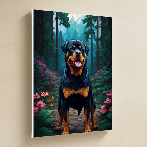 Gallery-wrapped canvas side profile showing the 0.75 inch depth