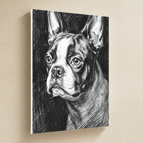 Gallery-wrapped canvas side profile showing the 0.75 inch depth