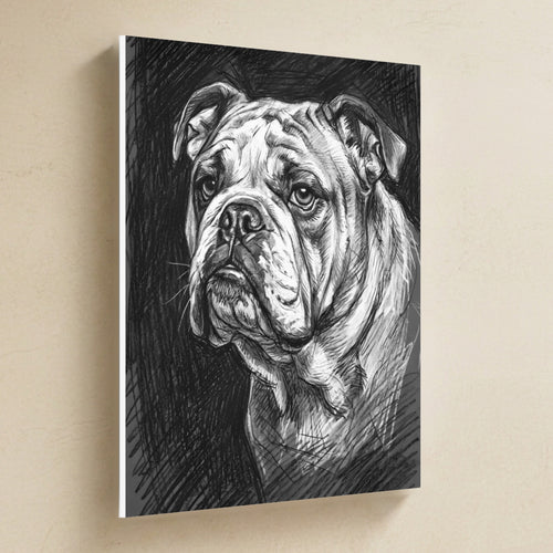 Gallery-wrapped canvas side profile showing the 0.75 inch depth