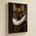 French Bulldog Renaissance Royal canvas print by Tritan, angled view