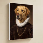Labrador Retriever Renaissance Royal canvas print by Tritan, angled view