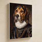Beagle Renaissance Royal canvas print by Tritan, angled view