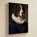 Bernese Mountain Dog Renaissance Royal canvas print by Tritan, angled view