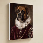 Boxer Renaissance Royal canvas print by Tritan, angled view