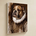 English Bulldog Renaissance Royal canvas print by Tritan, angled view