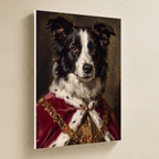 Border Collie Kings & Queens canvas print by Tritan, angled view