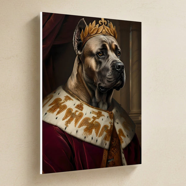 Cane Corso Kings & Queens Royal Portrait Canvas Wall Art, Regal Dog Painting, Cane Corso Lover Gift, Stretched Canvas
