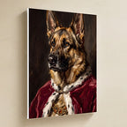 German Shepherd Kings & Queens canvas print by Tritan, angled view