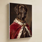 Great Dane Kings & Queens canvas print by Tritan, angled view
