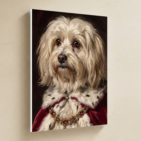Havanese Kings & Queens Canvas Wall Art, Regal Dog Painting, Havanese Lover Gift, Stretched Canvas