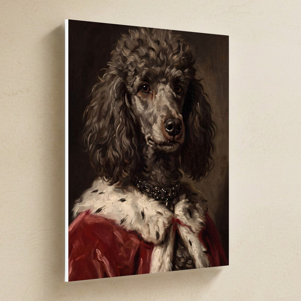 Poodle Kings & Queens Canvas Wall Art, Regal Dog Painting, Poodle Lover Gift, Stretched Canvas