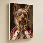 Yorkshire Terrier Kings & Queens canvas print by Tritan, angled view